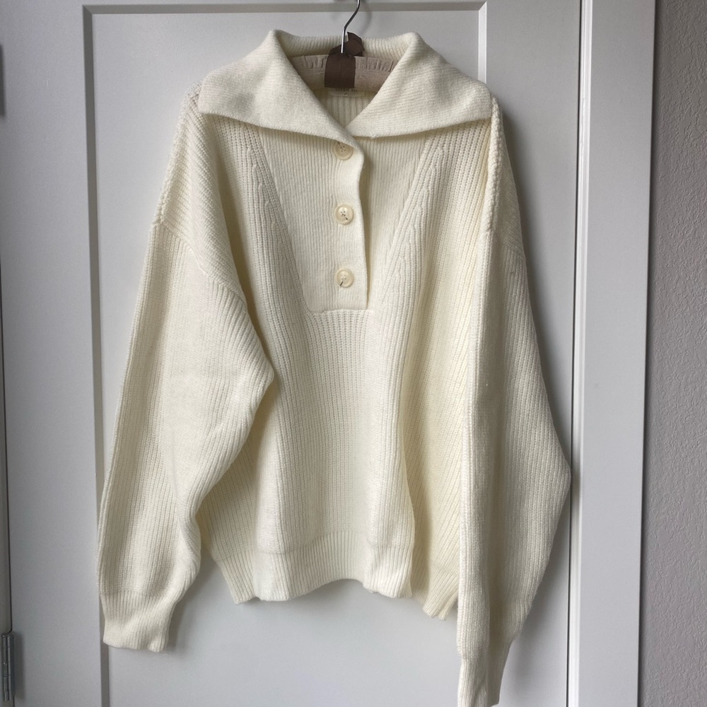 Sophie Rue Cream Cowl Neck Sweater